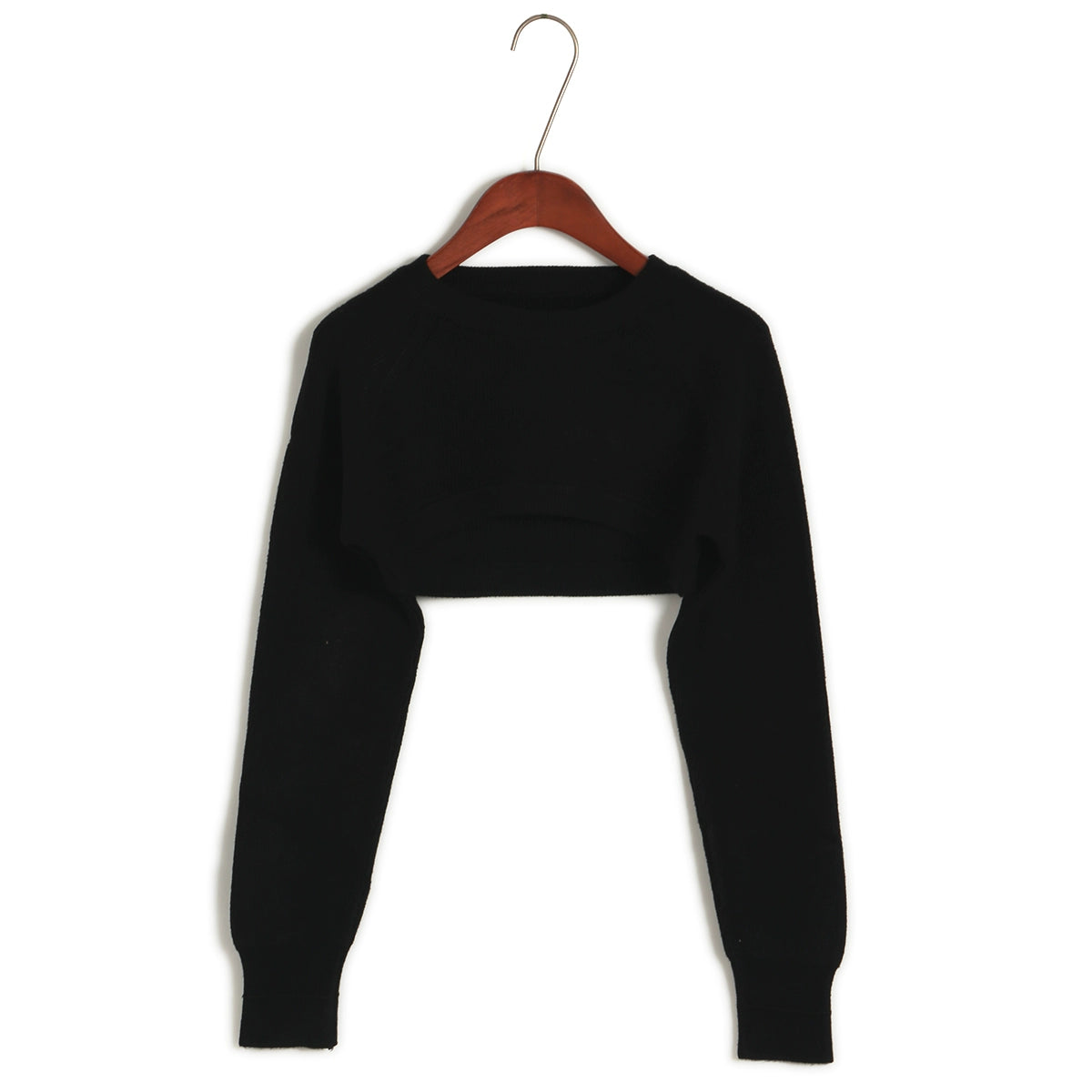 Ultra Short Pullover High Waist round Neck Midriff-Baring Knitwear