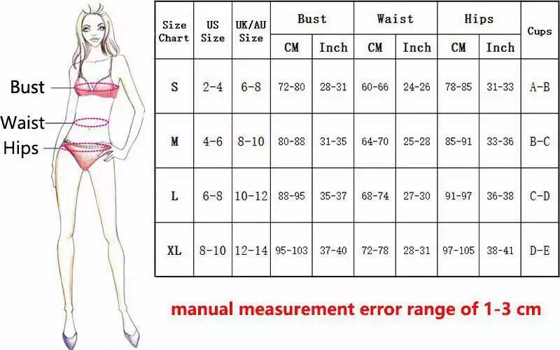 Sexy Women Sequin Bikini Set Bra Swimsuit Swimwear