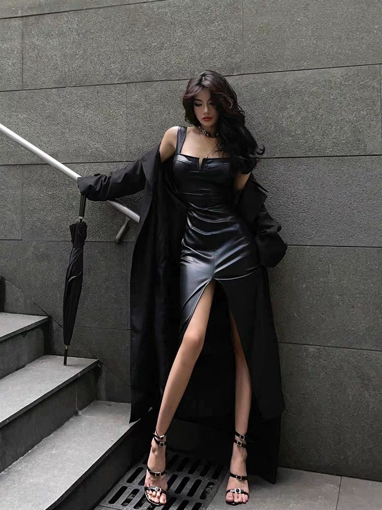 Woman Split Suit Sling Dress