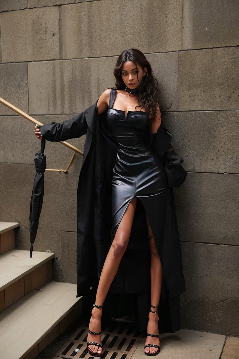 Woman Split Suit Sling Dress