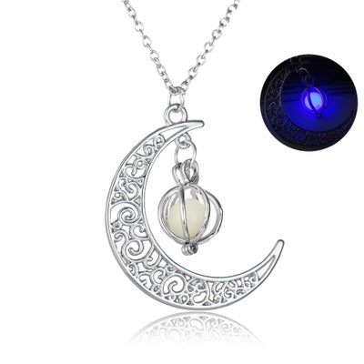 Creative Luminous Moon Creative Pendant Necklace Your Secret Night Sky π