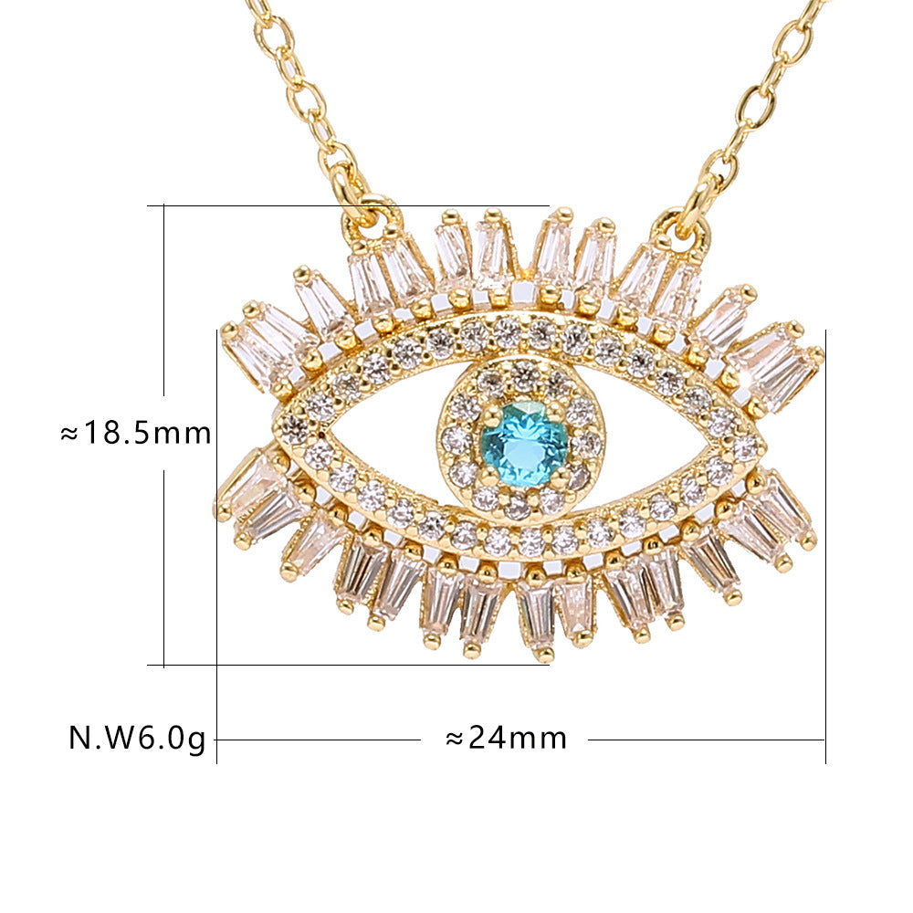 Symbolic Evil Eye Pendant Necklace - BLUTIFUL1