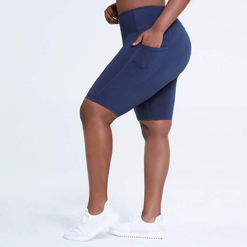 Plus Size Fitness Running Workout Shorts Women