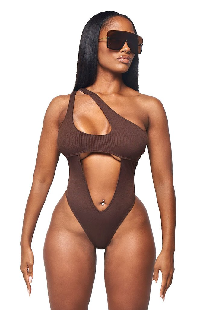 Women 2022 One Piece Swimsuit Solid Thong Bathing Suit - BLUTIFUL1
