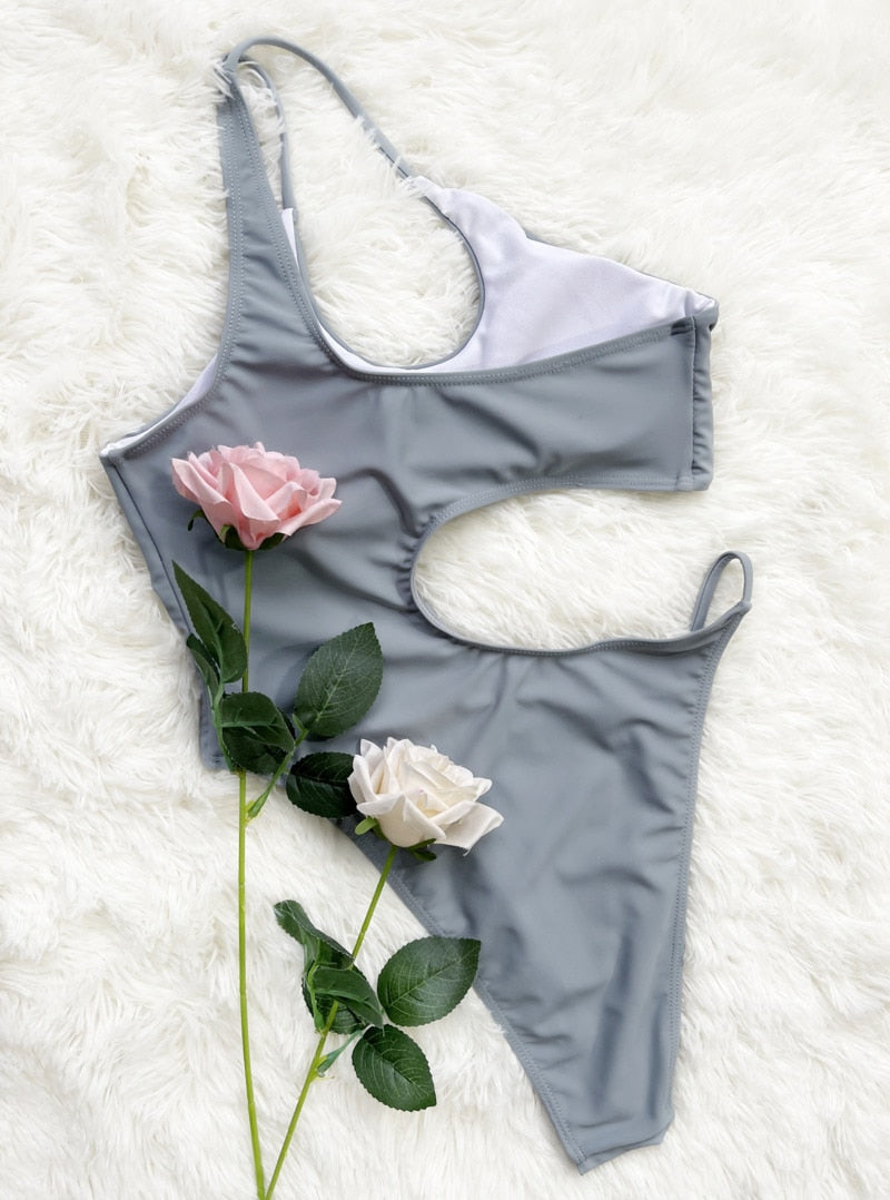 Sexy Sheer Hollow Out Solid Color Backless Party Bodysuit - BLUTIFUL1