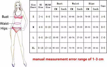 Sexy Women Sequin Bikini Set Bra Swimsuit Swimwear