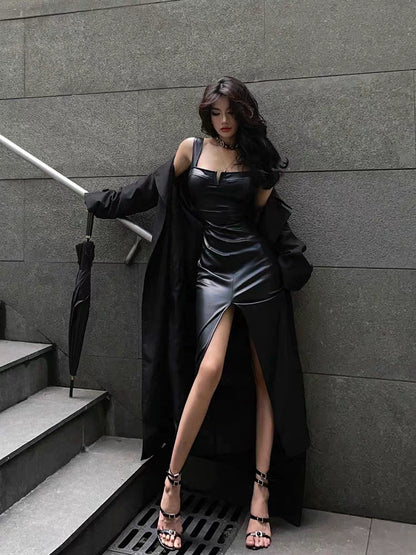 Woman Split Suit Sling Dress