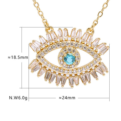 Symbolic Evil Eye Pendant Necklace - BLUTIFUL1